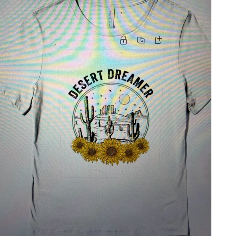 Desert Dreamer Graphic Tee - White with Yellow Sunflowers